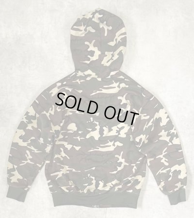 画像4: 80'S UNKNOWN 裏地サーマル フルジップ ダブルフェイス スウェットパーカー カモ アルミジップ (VINTAGE)