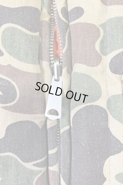 画像2: 80'S UNKNOWN リバーシブル 中綿入りベスト ダックハンターカモ/オレンジ (VINTAGE)