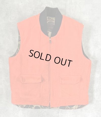 画像5: 80'S UNKNOWN リバーシブル 中綿入りベスト ダックハンターカモ/オレンジ (VINTAGE)