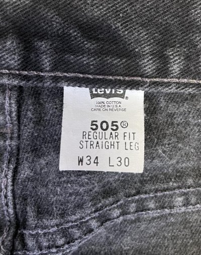 画像2: 00'S LEVIS 505 デニム ブラック USA製 W34L30 (VINTAGE)