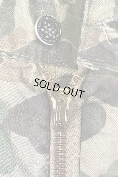 画像3: 60'S USMC 民間品 M-43 カーゴパンツ コの字留めジップ 13スターボタン ダックハンターカモ (VINTAGE)