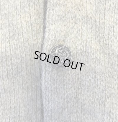 画像3: 60'S JANTZEN メタルボタン Vネック モヘアニット カーディガン ナチュラル/ブラウン USA製 (VINTAGE)