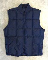 80'S EDDIE BAUER 黒タグ グースダウン ダウンベスト ネイビー (VINTAGE)