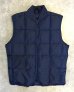 画像1: 80'S EDDIE BAUER 黒タグ グースダウン ダウンベスト ネイビー (VINTAGE) (1)