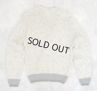 画像4: 60'S JANTZEN メタルボタン Vネック モヘアニット カーディガン ナチュラル/ブラウン USA製 (VINTAGE)