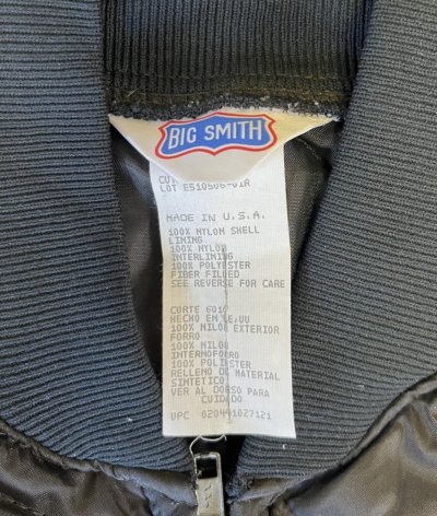 画像2: 80'S BIG SMITH 三角タグ キルティングベスト ブラック USA製 (MINT CONDITION)