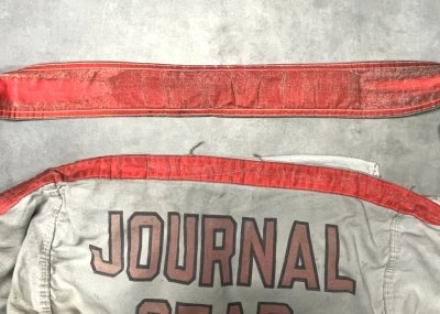 画像5: 60'S JOURNAL STAR 染み込みプリント ニュースペーパーバッグ オフホワイト/オレンジ (VINTAGE)