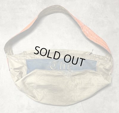 画像6: 60'S THE PATRIOT LEDGER 染み込みプリント ニュースペーパーバッグ オフホワイト/オレンジ (VINTAGE)