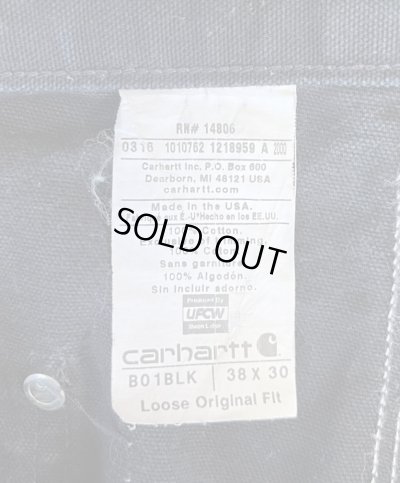 画像3: CARHARTT ダブルニー ダック ペインターパンツ ブラック W38L30 USA製 (VINTAGE)