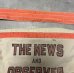 画像5: 60'S THE NEWS AND OBSERVER 染み込みプリント ニュースペーパーバッグ オフホワイト/オレンジ (VINTAGE) (5)