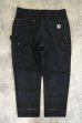 画像4: CARHARTT ダブルニー ダック ペインターパンツ ブラック W38L30 USA製 (VINTAGE) (4)
