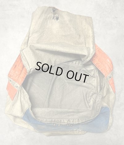 画像4: 60'S THE PATRIOT LEDGER 染み込みプリント ニュースペーパーバッグ オフホワイト/オレンジ (VINTAGE)