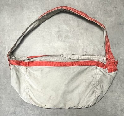 画像7: 60'S JOURNAL STAR 染み込みプリント ニュースペーパーバッグ オフホワイト/オレンジ (VINTAGE)