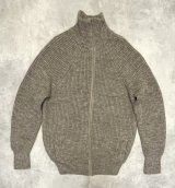 80'S LL Bean ブリティッシュウール ドライバーズニット ダークベージュ イングランド製 (VINTAGE)