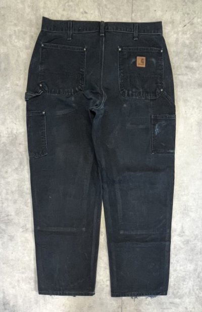 画像3: CARHARTT ダブルニー ダック ペインターパンツ ブラック W35L30 (VINTAGE)