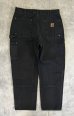 画像3: CARHARTT ダブルニー ダック ペインターパンツ ブラック W36L30 (VINTAGE) (3)