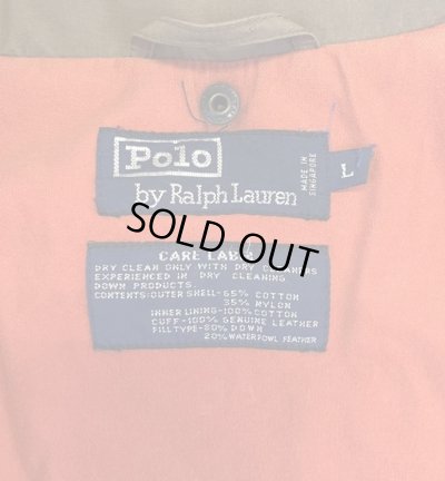 画像2: 80'S RALPH LAUREN チンスト付き ダウンジャケット ダークベージュ (VINTAGE)