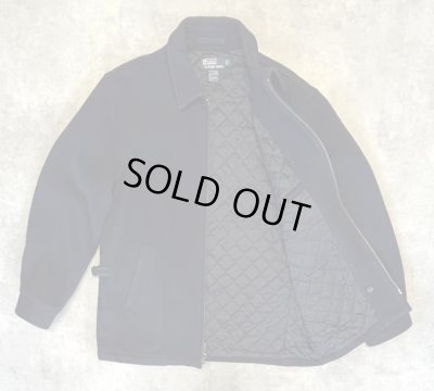 画像3: 90'S RALPH LAUREN 裏地キルティング ウール スポーツジャケット ネイビー (VINTAGE)