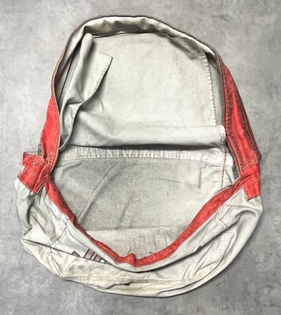 画像4: 60'S JOURNAL STAR 染み込みプリント ニュースペーパーバッグ オフホワイト/オレンジ (VINTAGE)