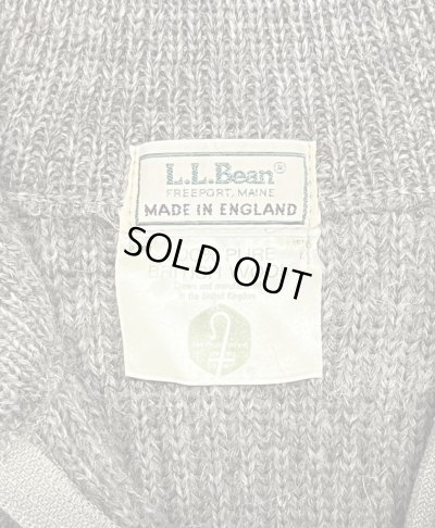 画像2: 80'S LL Bean ブリティッシュウール ドライバーズニット ダークベージュ イングランド製 (VINTAGE)