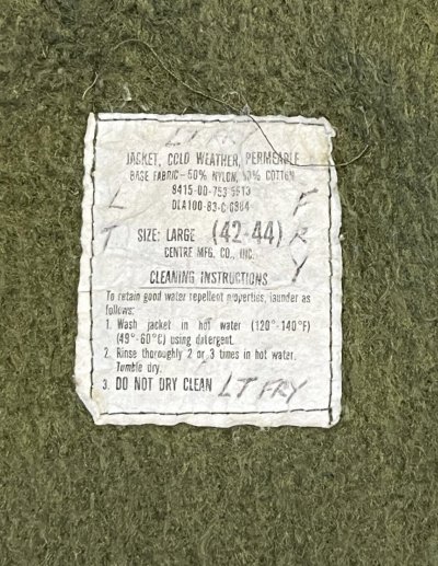 画像2: 80'S アメリカ軍 US NAVY "A-2" デッキジャケット ミリタリーグリーン (VINTAGE)