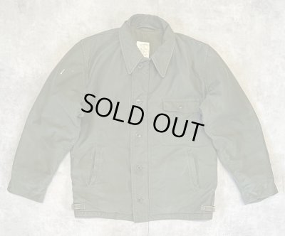 画像1: 80'S アメリカ軍 US NAVY "A-2" デッキジャケット ミリタリーグリーン (VINTAGE)