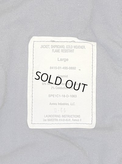 画像2: アメリカ軍 US NAVY "SHIPBOARD" アラミド デッキジャケット ネイビー (MINT CONDITION)