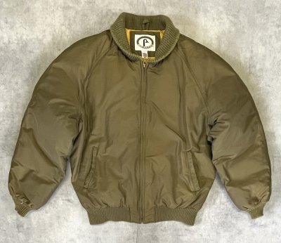 画像1: 80'S BERT PULITZER "ALL PURPOSE" グースダウン ダウンジャケット カーキ USA製 (VINTAGE)