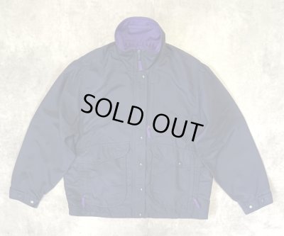 画像1: 90'S LL Bean ナイロン バギーズジャケット ネイビー/パープル (VINTAGE)