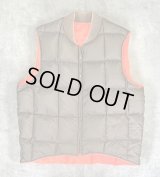 70'S WOOLRICH WOOLEN MILLS "THE TETON" リバーシブル ダウンベスト TALONアルミジップ タン/オレンジ (VINTAGE)