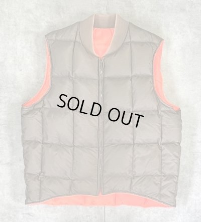 画像1: 70'S WOOLRICH WOOLEN MILLS "THE TETON" リバーシブル ダウンベスト TALONアルミジップ タン/オレンジ (VINTAGE)