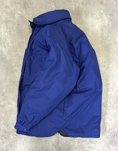 画像4: 90'S LL Bean ナイロン シャツ型 ダウンジャケット ダークブルー (VINTAGE)