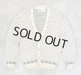 80'S ROYAL NORTH MILLS OUTFITTERS ニットカーディガン バーズアイ柄 USA製 (VINTAGE) 