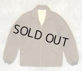 60'S UNKNOWN オープンカラー ハの字ポケット ウール スポーツジャケット TALONジップ ブラウン (VINTAGE)