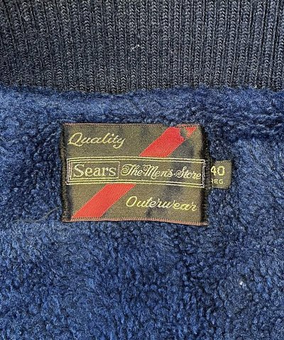 画像2: 70'S SEARS 裏地ボア ファラオジャケット GRIPPER ZIPPERアルミジップ ネイビー (VINTAGE)
