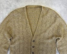 他の写真1: 70'S UNKNOWN メタルボタン ニットカーディガン ダークベージュ (VINTAGE) 