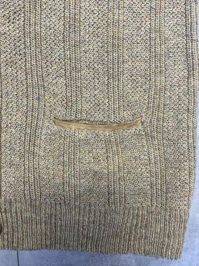 画像4: 70'S UNKNOWN メタルボタン ニットカーディガン ダークベージュ (VINTAGE) 