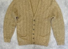 他の写真2: 70'S UNKNOWN メタルボタン ニットカーディガン ダークベージュ (VINTAGE) 