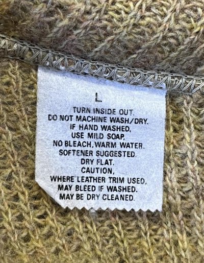 画像2: 70'S UNKNOWN メタルボタン ニットカーディガン ダークベージュ (VINTAGE) 