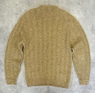 画像5: 70'S UNKNOWN メタルボタン ニットカーディガン ダークベージュ (VINTAGE) 