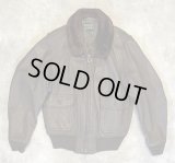 60'S アメリカ軍 US NAVY "G-1" 黒タグ MIL-J-7823C(WEP) レザー フライトジャケット ブラウン (VINTAGE) 