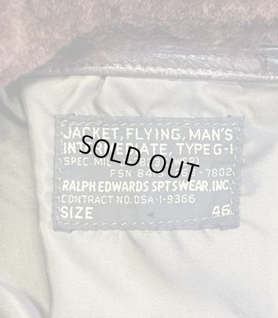 画像2: 60'S アメリカ軍 US NAVY "G-1" 黒タグ MIL-J-7823C(WEP) レザー フライトジャケット ブラウン (VINTAGE) 