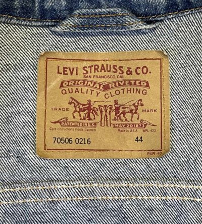 画像2: 90'S LEVIS "70506" スモールe 4thモデル デニムジャケット インディゴ USA製 (VINTAGE)