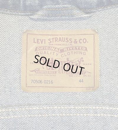 画像2: 90'S LEVIS "70506" スモールe 4thモデル デニムジャケット インディゴ USA製 (VINTAGE)