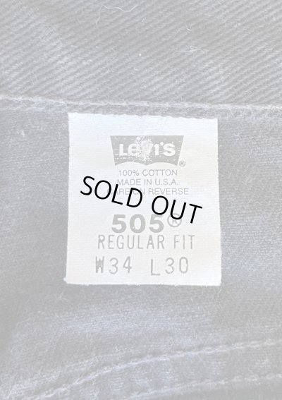 画像2: 00'S LEVIS 505 デニム ブラック USA製 W34L30 (VINTAGE)