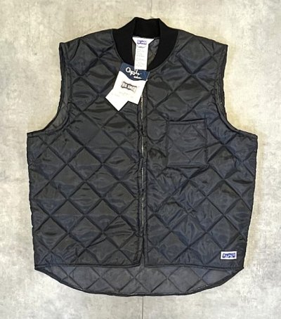 画像1: 80'S BIG SMITH 三角タグ キルティングベスト ブラック USA製 (DEADSTOCK)