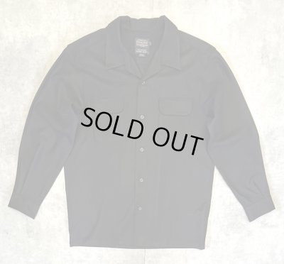 画像1: 00'S PENDLETON "BOARD SHIRT" ウール オープンカラーシャツ ブラック (USED)