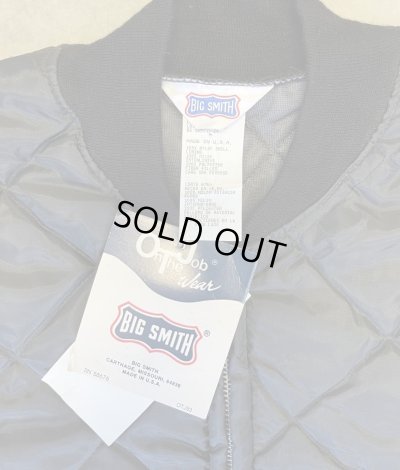 画像2: 80'S BIG SMITH 三角タグ キルティングベスト ブラック USA製 (DEADSTOCK)