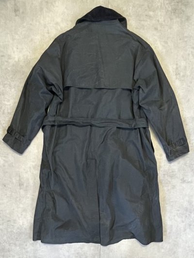 画像4: 80'S BARBOUR 3クレスト "TRENCH COAT" 旧タグ オイルド トレンチコート ネイビー イングランド製 (VINTAGE)