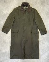 80'S BARBOUR 2クレスト "BURGHLEY" 旧タグ オイルドコート オリーブ イングランド製 (VINTAGE)